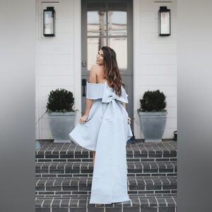 Luciana Emilia Off The Shoulder Silk Dress Size 2